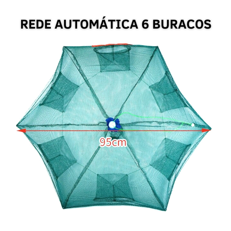 Rede de Pesca Automática Dobrável